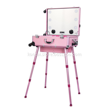 New Design Fashion Professional Makeup Trolley Artist Case With Drawers